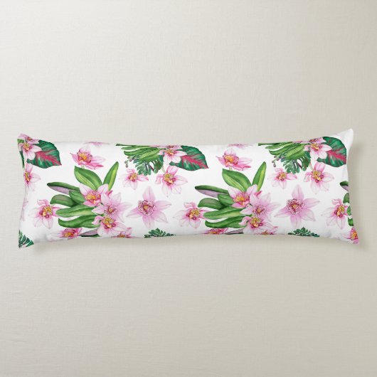 Waterverf Orchids Design 30 Lichaamskussen (Achterkant)