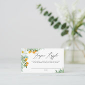 Waterverf Orchids en Kumquats Diaper Raffle Kaart Plaatskaartje (Staand voorkant)