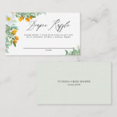 Waterverf Orchids en Kumquats Diaper Raffle Kaart Plaatskaartje (Voorkant / Achterkant)