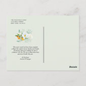 Waterverf Orchids en Kumquats Garland Hartelijk da Briefkaart (Achterkant)