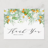 Waterverf Orchids en Kumquats Garland Hartelijk da Briefkaart (Voorkant)