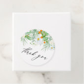 Waterverf Orchids en Kumquats Wedding Bedankt Bedankjes Labels (In situ)