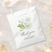 Waterverf Orchids en Kumquats Wedding Bedankt Bedankzakje (Geknipt)