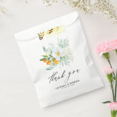 Waterverf Orchids en Kumquats Wedding Bedankt Bedankzakje (Gezegeld)