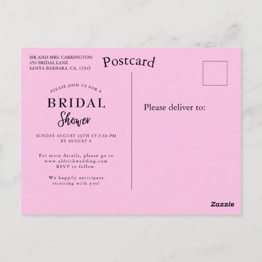 Waterverf Orchids Tropische bladeren Vrijgezellenf Briefkaart (Achterkant)