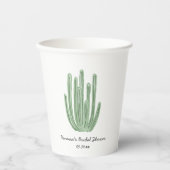 Waterverf Organ Pipe Cactus Bruidsdiner Papieren Bekers (Voorkant)