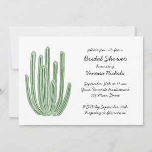 Waterverf Organ Pipe Cactus Bruiloftsborrel Kaart