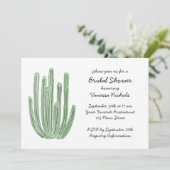 Waterverf Organ Pipe Cactus Bruiloftsborrel Kaart (Staand voorkant)