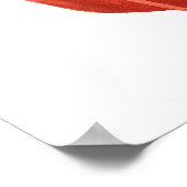 Waterverf Organische Rode Klok Peper Poster (Hoek)