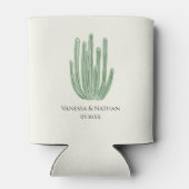 Waterverf Orgelpijp Cactus Wedding Favoriet Blikjeskoeler (Achterkant)