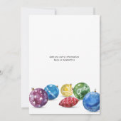 Waterverf Ornament Exchange Christmas Party Kaart (Achterkant)