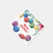 Waterverf Ornament Exchange Christmas Party Servet (Hoek)