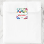 Waterverf Ornament Exchange Christmas Party Vierkante Sticker<br><div class="desc">Decoratieve kerstversieringen in waterverf stijl hangen van feestelijke takken om gasten te verwelkomen op een kerstversiering uitwisselingsfeest. Een paar ornamenten versieren de onderkant. Gebruik op gunsten of als envelopafdichtingen voor een kerst- of vakantie-ornament-uitwisselingsfeest,  kerstverlovingsfeest,  vrijgezellenfeest- of verjaardagsfeest,  kantoor-vakantiefeest of zelfs een housewarming in de kersttijd. Verkrijgbaar met bijpassende producten.</div>