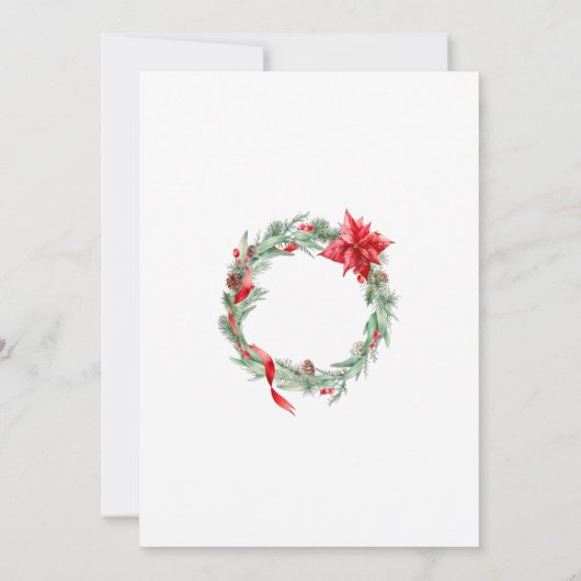 Waterverf Ornament kerstfeestdag Kaart (Achterkant)