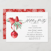 Waterverf Ornament kerstfeestdag Kaart (Voorkant / Achterkant)