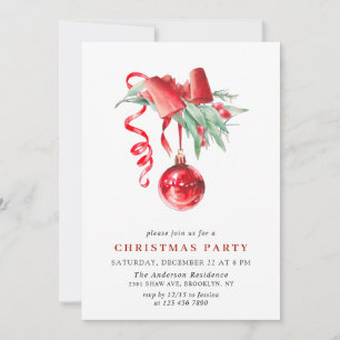 Waterverf Ornament kerstfeestdag Kaart