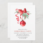 Waterverf Ornament kerstfeestdag Kaart (Voorkant / Achterkant)