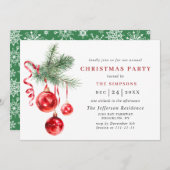 Waterverf Ornament kerstfeestdag Kaart (Voorkant / Achterkant)