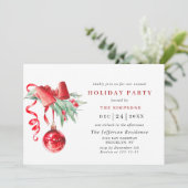 Waterverf Ornament kerstfeestdag Kaart (Staand voorkant)