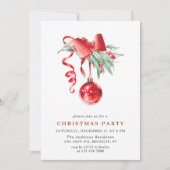 Waterverf Ornament kerstfeestdag Kaart (Voorkant)