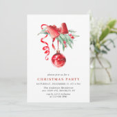 Waterverf Ornament kerstfeestdag Kaart (Staand voorkant)