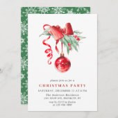 Waterverf Ornament kerstfeestdag Kaart (Voorkant / Achterkant)