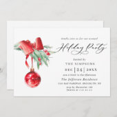 Waterverf Ornament kerstfeestdag Kaart (Voorkant / Achterkant)