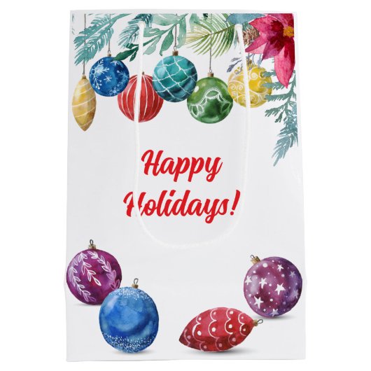 Waterverf Ornament uitwisseling kerst Medium Cadeauzakje (Achterkant)