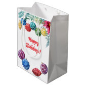 Waterverf Ornament uitwisseling kerst Medium Cadeauzakje (Achterkant Gekanteld)