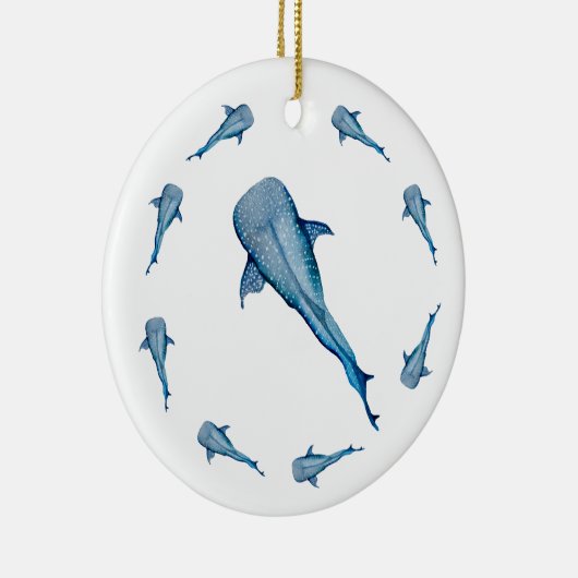 Waterverf ornament walvishaai (Rechts)