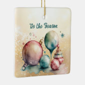 "Waterverf Ornamenten" Keramisch Ornament (Rechts)