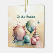 "Waterverf Ornamenten" Keramisch Ornament (Links)