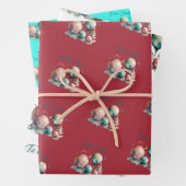 Waterverf Ornamenten Kerst Inpakpapier Vel (In situ)