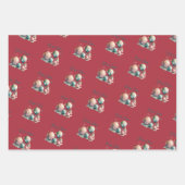 Waterverf Ornamenten Kerst Inpakpapier Vel (Voorkant)