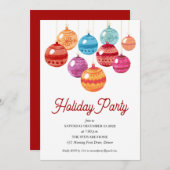 Waterverf Ornamenten Kleurrijke feestdag Kaart (Voorkant / Achterkant)