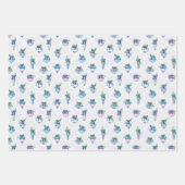 Waterverf Ornaments Aqua Snow Polka Dot Inpakpapier Vel (Voorkant 2)