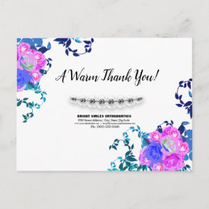 Waterverf Orthodontist Braces Dank u Briefkaart