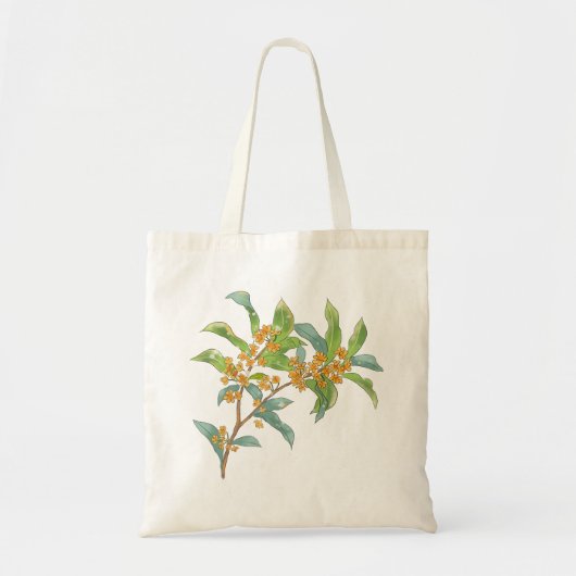 Waterverf Osmanthus bloemenillustratie Tote Bag (Voorkant)