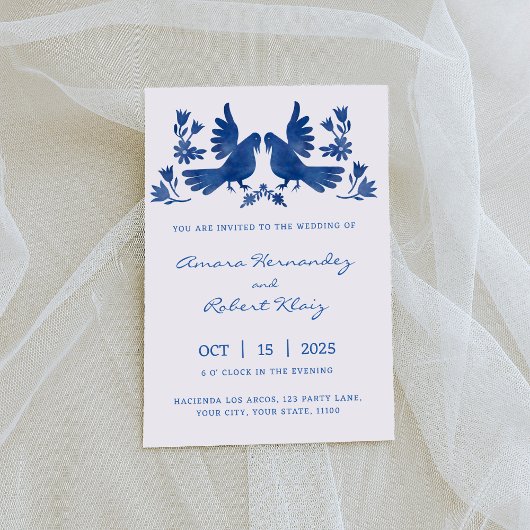 WATERVERF OTOMI BIRDS NAVY AANKONDIGING