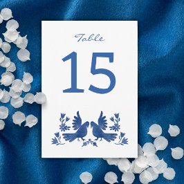 WATERVERF OTOMI BIRDS NAVY KAART