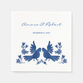 Waterverf Otomi vogels Servet (Voorkant)