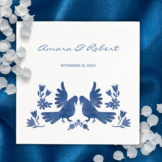 Waterverf Otomi vogels Servet