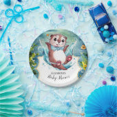 Waterverf Otter Baby shower Papieren Bordje (Feest)