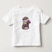 Waterverf Otter en distel Kinder Shirts (Voorkant)