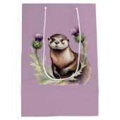 Waterverf otter en distels medium cadeauzakje (Achterkant)
