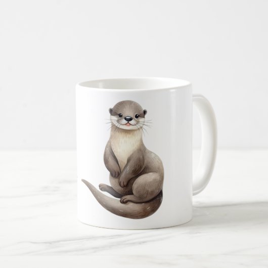 Waterverf Otter Koffiemok (Voorkant rechts)