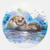 Waterverf Otter Stickers (Voorkant)
