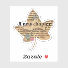 Waterverf oud  plakboekpapier sticker