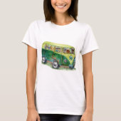 waterverf oude bus vol adopteerbare POMDR-honden T-shirt (Voorkant)