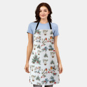 Waterverf  oude kerst naadloos patroon schort (Gedragen)